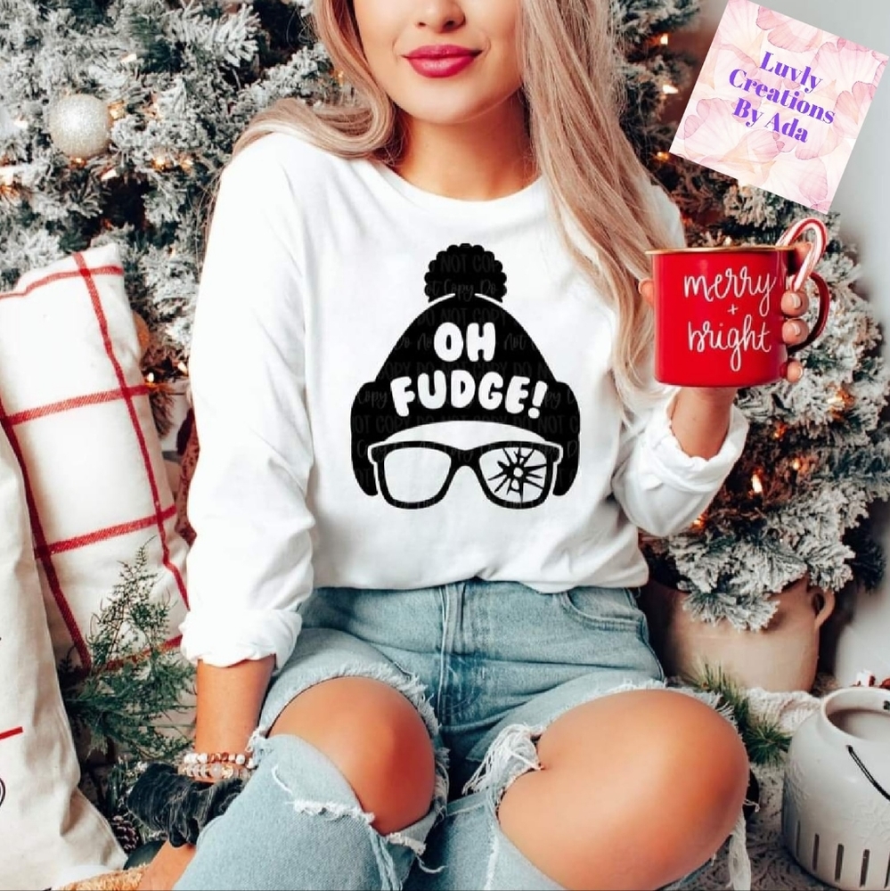 Custom Crew Neck with OH FUDGE print